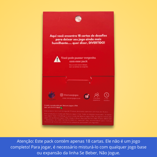 PACK COMPLEMENTAR CHALLENGE (18 cartas) | Se Beber, Não Jogue