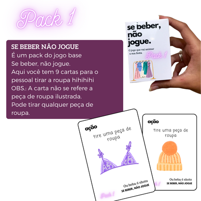 Pack 1 Roupa | 9 cartas adicionais