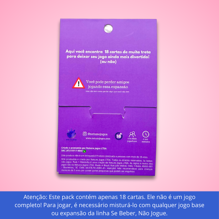 PACK COMPLEMENTAR DISCÓRDIA (18 cartas) | Se Beber, Não Jogue