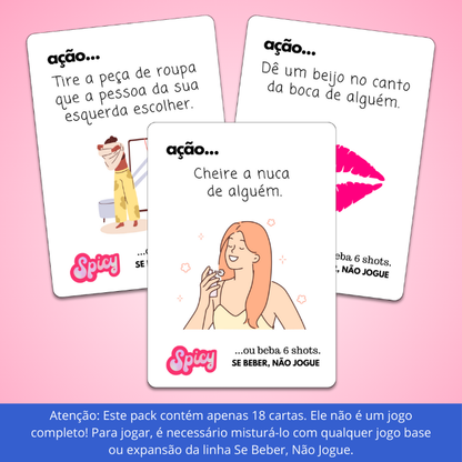 PACK COMPLEMENTAR SPICY (18 cartas) | Se Beber, Não Jogue