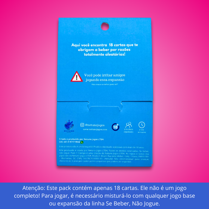 PACK COMPLEMENTAR CASTIGO (18 cartas) | Se Beber, Não Jogue