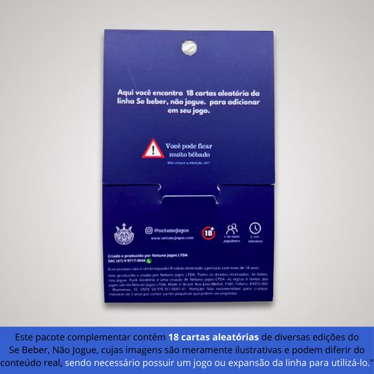 PACK COMPLEMENTAR ALEATÓRIO (18 cartas) | Se Beber, Não Jogue